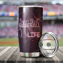 Load image into Gallery viewer, Livin' That Baseball Life Personalized Tumbler