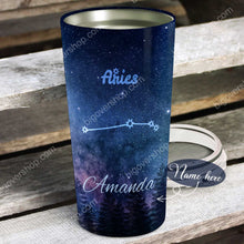 Load image into Gallery viewer, All People Are Created Equal Aries- Perfect Gift For Aries - Personalized Tumbler 2