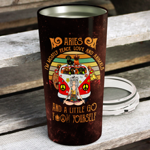 Load image into Gallery viewer, Peace Love And Animals Aries - Perfect Gift For Aries - Personalized Tumbler 1