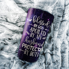 Load image into Gallery viewer, Blessed Husband Protected By Both Gift For Husband Tumbler
