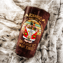 Load image into Gallery viewer, Peace Love And Animals Aquarius - Perfect Gift For Aquarius - Personalized Tumbler 1