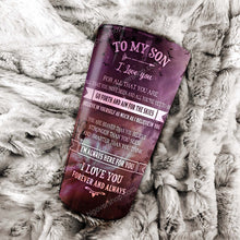 Load image into Gallery viewer, To My Son - Galaxy Violet Son - Personalized Tumbler