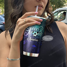 Load image into Gallery viewer, I Am A Soccer Mom A Litter Bit Crazy Personalized Tumbler