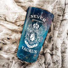 Load image into Gallery viewer, The Power Of A Taurus - Perfect Gift For Taurus - Personalized Tumbler 1
