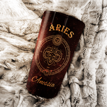 Load image into Gallery viewer, Peace Love And Animals Aries - Perfect Gift For Aries - Personalized Tumbler 1