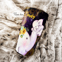 Load image into Gallery viewer, To My Daughter - Elephant Flower - Personalized Tumbler 2