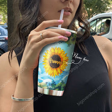 Load image into Gallery viewer, Loud And Proud Marine Mom Sunflower Personalized Tumbler