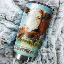 Load image into Gallery viewer, This Year Live In The Moment Dairy Cow Personalized Tumbler