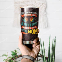 Load image into Gallery viewer, Knitting But One Of Them Is Being Mom Personalized Tumbler