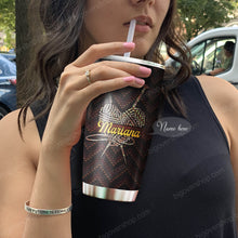 Load image into Gallery viewer, Knitting But One Of Them Is Being Mom Personalized Tumbler