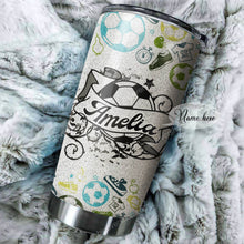 Load image into Gallery viewer, Soccer Mom A Littel Bit Of Crazy Personalized Tumbler