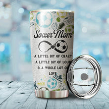 Load image into Gallery viewer, Soccer Mom A Littel Bit Of Crazy Personalized Tumbler