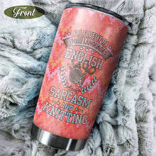 Load image into Gallery viewer, English Sarcasm And Knitting Personalized Tumbler