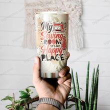 Load image into Gallery viewer, My Sewing Room It's My Happy Place Personalized Tumbler