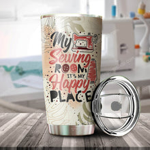 Load image into Gallery viewer, My Sewing Room It's My Happy Place Personalized Tumbler