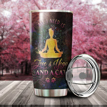 Load image into Gallery viewer, All I Need Is Love And Yoga And A Cat Tumbler