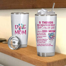 Load image into Gallery viewer, Dog Mom Glitter Custom Design Vacuum Insulated Tumbler