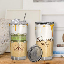 Load image into Gallery viewer, Wizard's Only Butterbeer Glitter Custom Design Vacuum Insulated Tumbler
