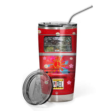 Load image into Gallery viewer, Hippie Sunflower Peace Vw Bus Custom Name Design Vacuum Insulated Tumbler