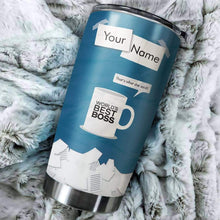 Load image into Gallery viewer, The Office World's Best Boss Custom Name Design Vacuum Insulated Tumbler