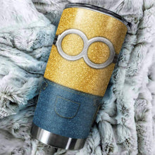 Load image into Gallery viewer, Minion Glitter Custom Design Vacuum Insulated Tumbler