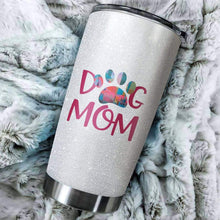 Load image into Gallery viewer, Dog Mom Glitter Custom Design Vacuum Insulated Tumbler