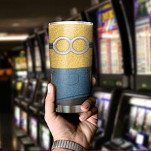 Load image into Gallery viewer, Minion Glitter Custom Design Vacuum Insulated Tumbler