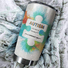 Load image into Gallery viewer, Autism It Is Not A Disability Custom Design Vacuum Insulated Tumbler