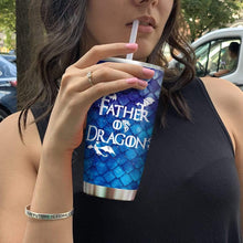 Load image into Gallery viewer, GOT Father Of Dragons Glitter Custom Design Vacuum Insulated Tumbler