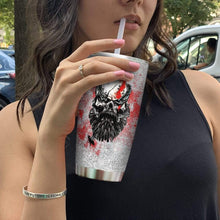 Load image into Gallery viewer, Game Over War Custom Glitter Custom Design Vacuum Insulated Tumbler