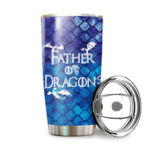 Load image into Gallery viewer, GOT Father Of Dragons Glitter Custom Design Vacuum Insulated Tumbler