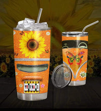 Load image into Gallery viewer, Hippie Sunflower Car Custom Name Design Vacuum Insulated Tumbler