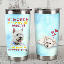 Load image into Gallery viewer, Westie Dog Steel Tumbler MR1203 68O43