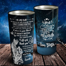 Load image into Gallery viewer, To My Dad - Galaxy Heart Dad - Personalized Tumbler