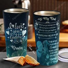 Load image into Gallery viewer, To My Dad - Heart Galaxy - Personalized Tumbler