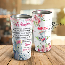Load image into Gallery viewer, To My Daughter - Elephant Flower - Personalized Tumbler 1