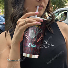 Load image into Gallery viewer, Knitting Is My Lucky Word Personalized Tumbler