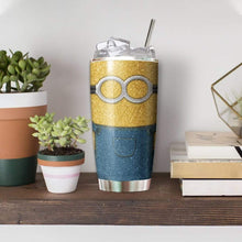 Load image into Gallery viewer, Minion Glitter Custom Design Vacuum Insulated Tumbler